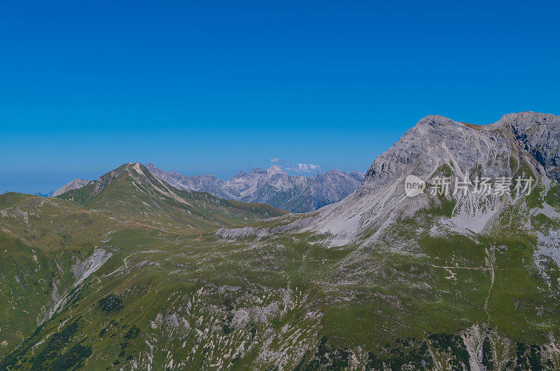 奥地利，北蒂洛尔，莱希塔尔阿尔卑斯山，美丽的山景
