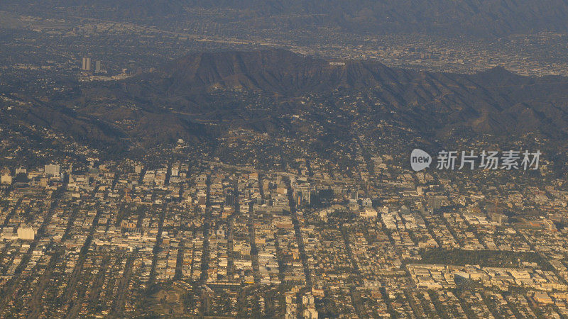 鸟瞰图好莱坞，洛杉矶