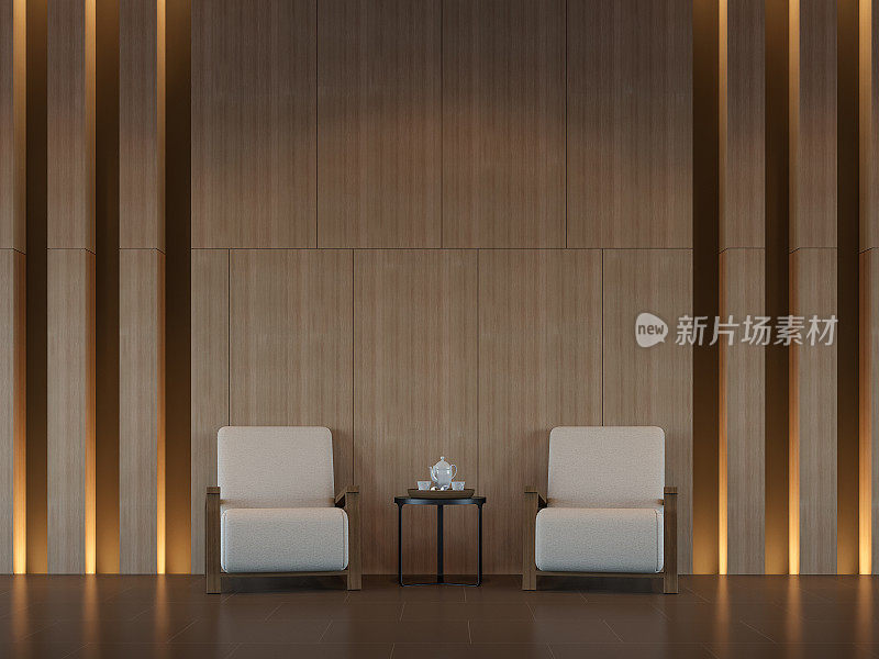 现代客厅室内极简风格3d渲染图像
