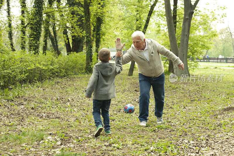 爷爷和孙子喜欢玩游戏