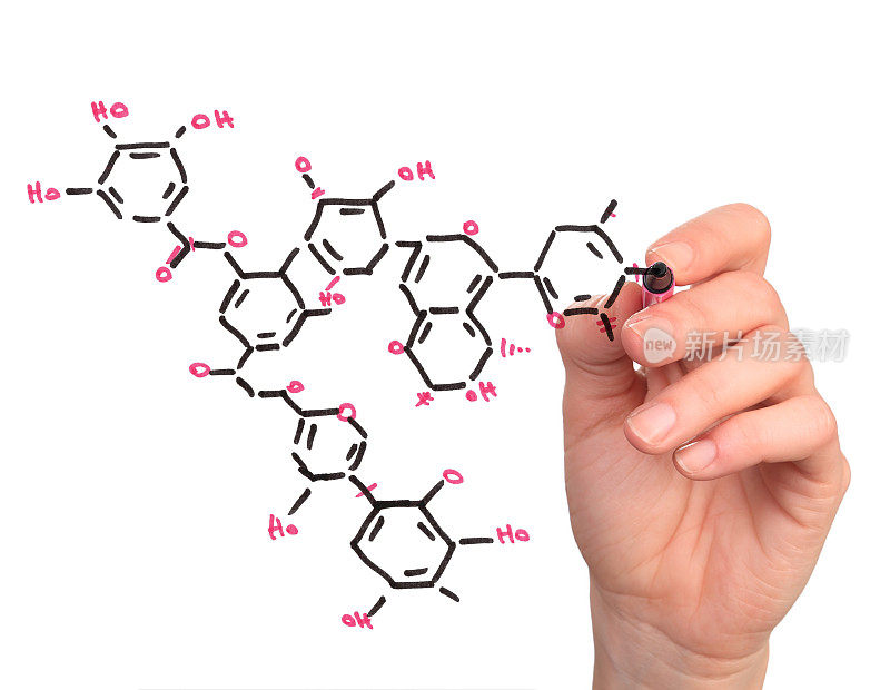 手绘分子结构