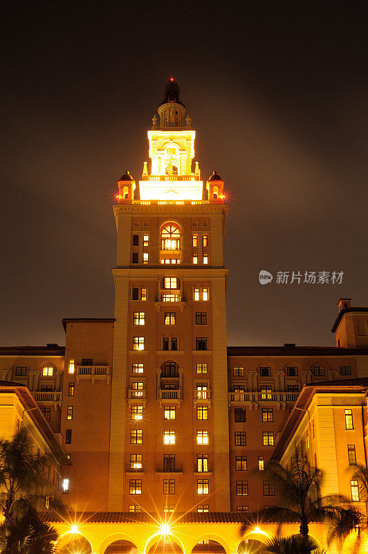 比尔特摩尔酒店的夜景