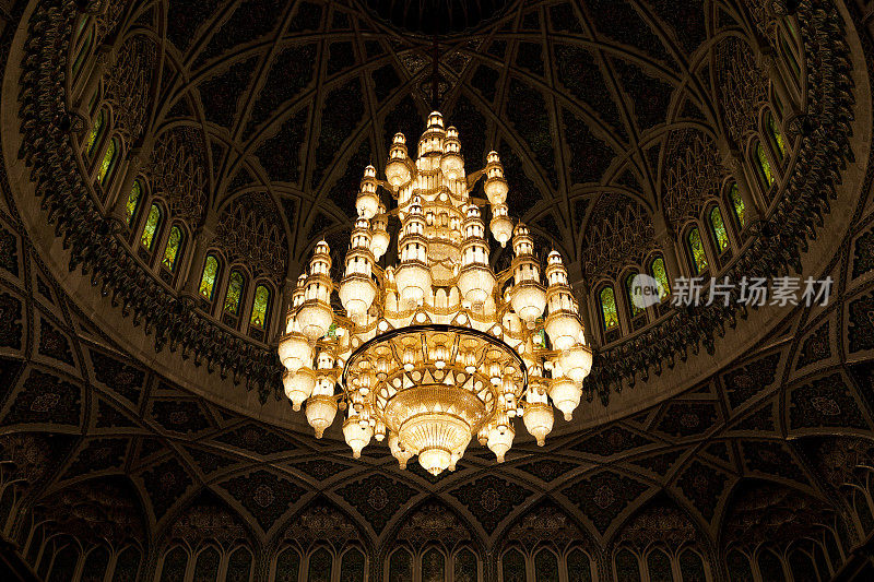 阿曼马斯喀特大清真寺的吊灯