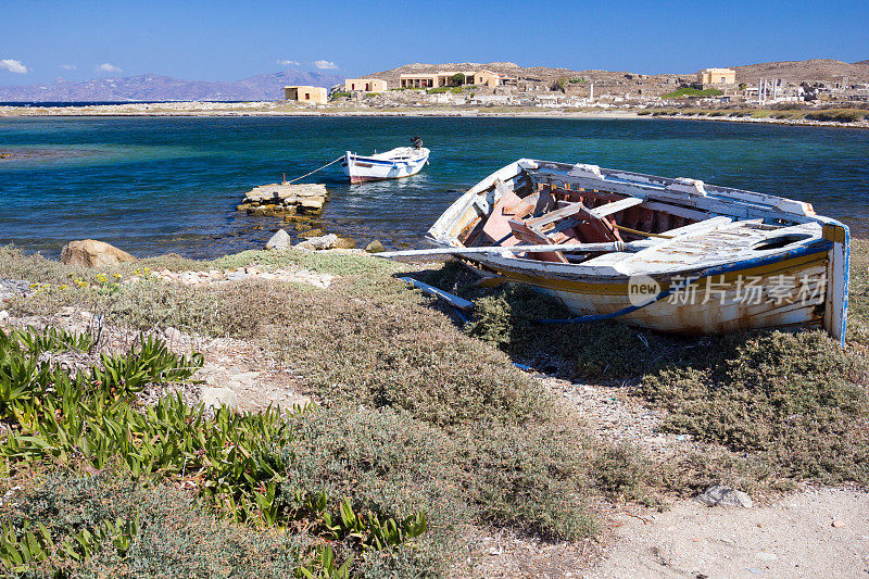 希腊基克拉迪群岛的提洛斯