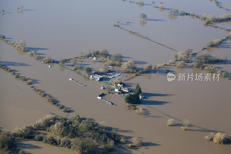 英国格洛斯特郡铺天盖地的鸟瞰图