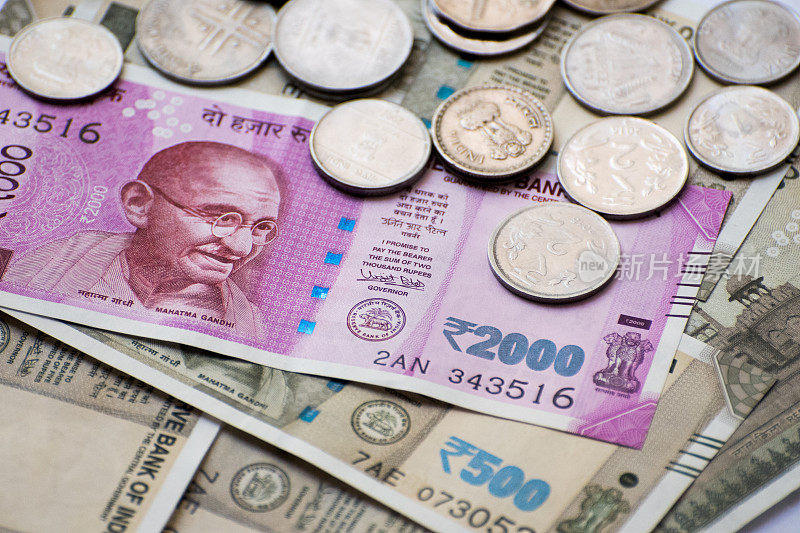 印度2000卢比和500卢比纸币
