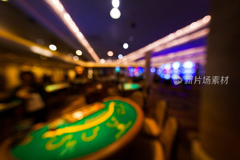 拉斯维加斯赌场和扑克桌，美国