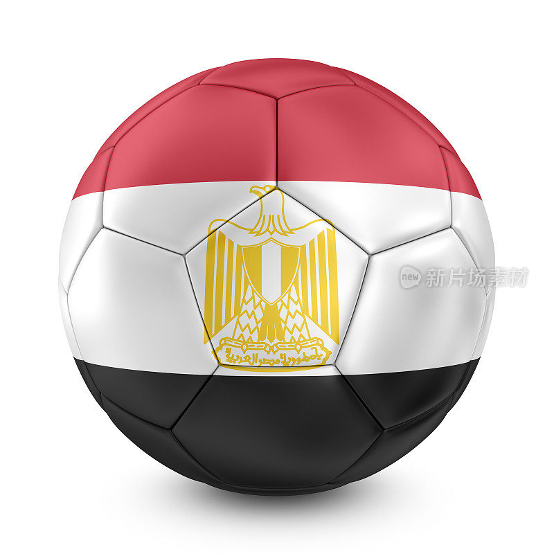 足球上的埃及国旗