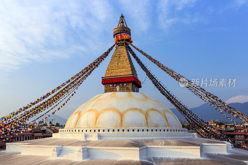 尼泊尔加德满都的佛教宗教中心博德纳塔