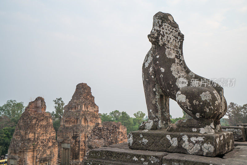 从柬埔寨吴哥窟古庙眺望