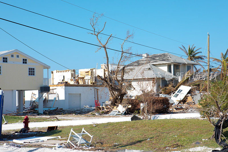 飓风厄玛过后拉姆罗德岛的飓风破坏
