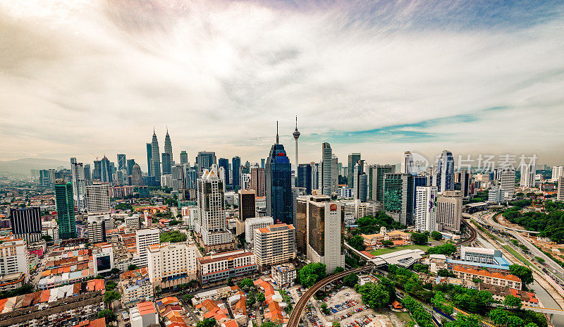 首都吉隆坡的天际线，马来西亚