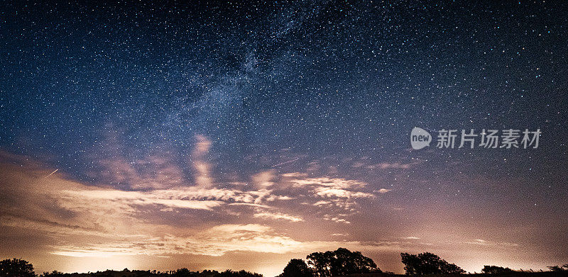 夜景，法拉库姆，德文郡