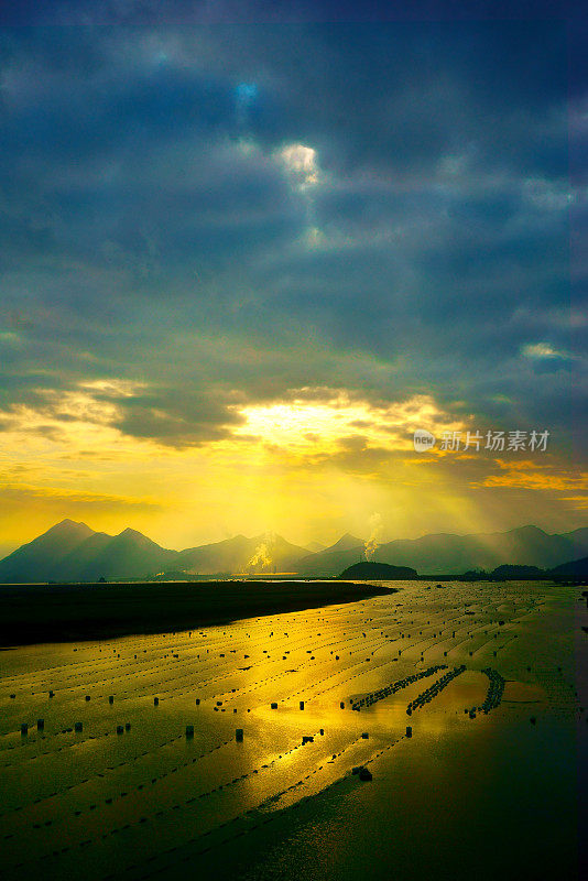 日出海藻农场，霞浦，中国，福建