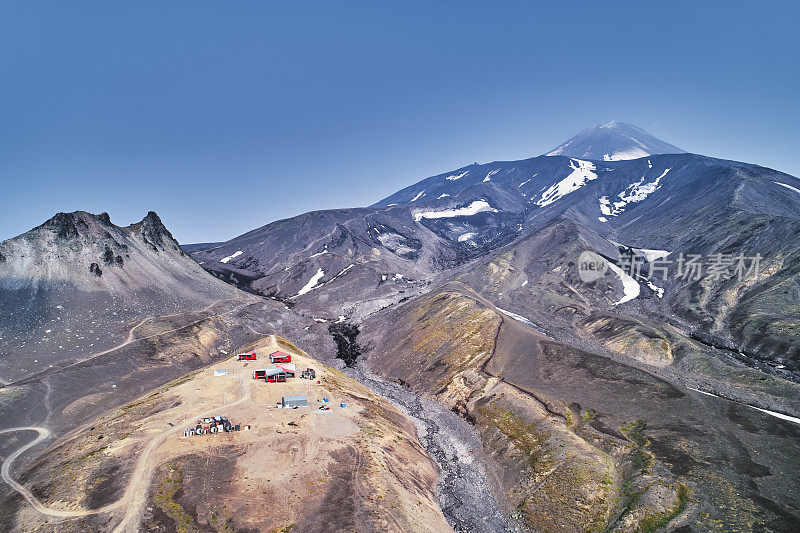 阿瓦钦斯基火山的斜坡。