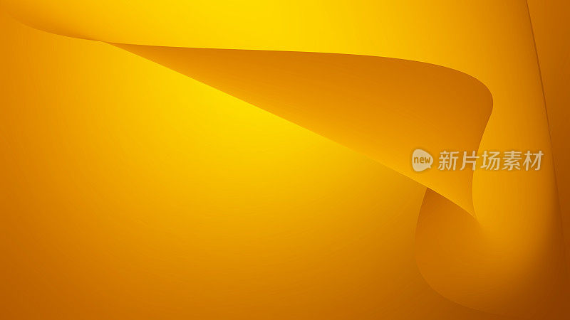 黄色抽象三维曲线形状背景