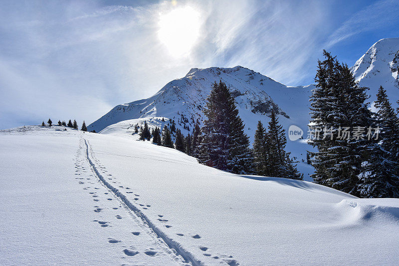 冬天的瑞士风景