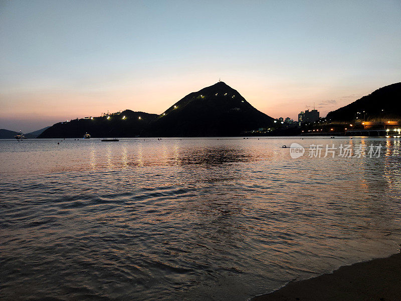 香港深水湾的黄昏