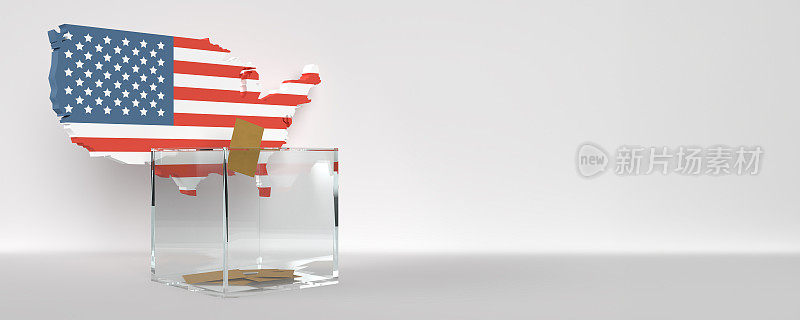 2024年美国总统大选白底美国地图