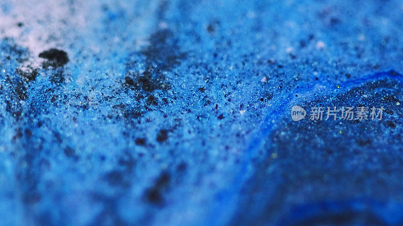 湿闪纹理漆流蓝黑墨波