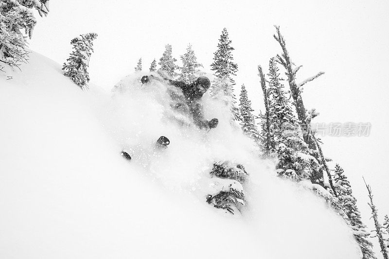 粉滑雪