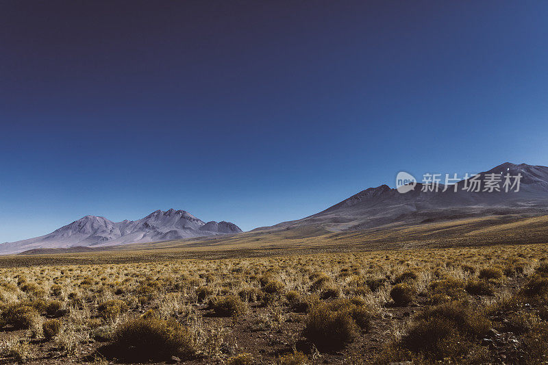 风景优美的火山景观在阿塔卡马沙漠