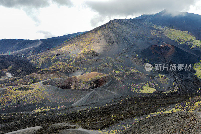 西西里岛埃特纳火山的火山景观