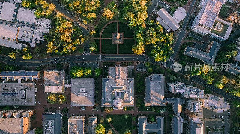 春天，北卡罗莱纳大学上空