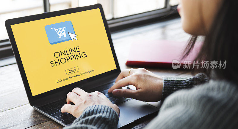 网上购物电子商务数字技术概念