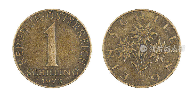 One-Schilling-Coin,奥地利,1973年