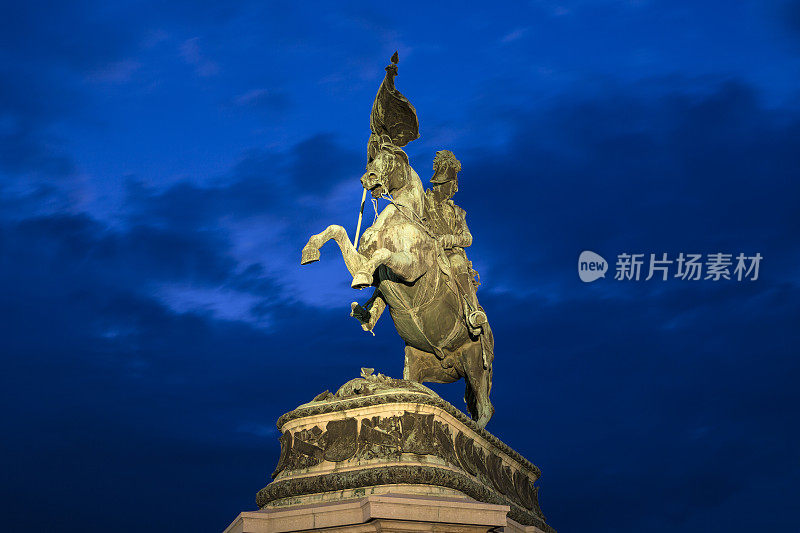查尔斯大公骑马雕像-海尔登广场，奥地利维也纳