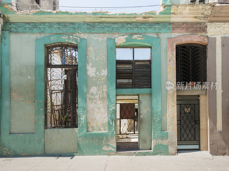 哈瓦那古巴建筑外墙细节