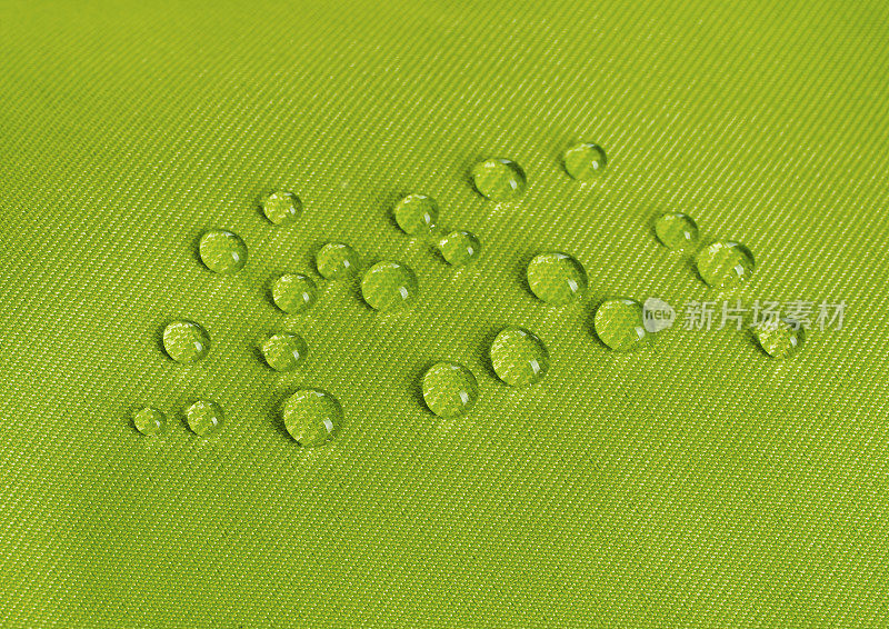 绿色水滴防水织物