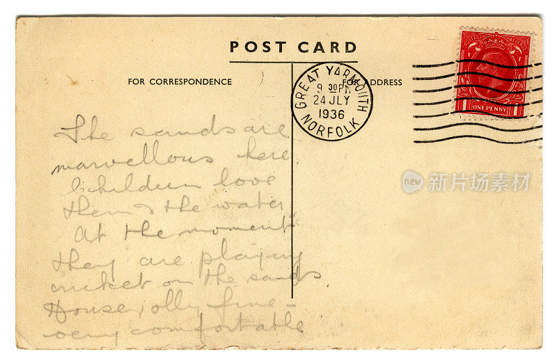 明信片:乔治五世1936年7月