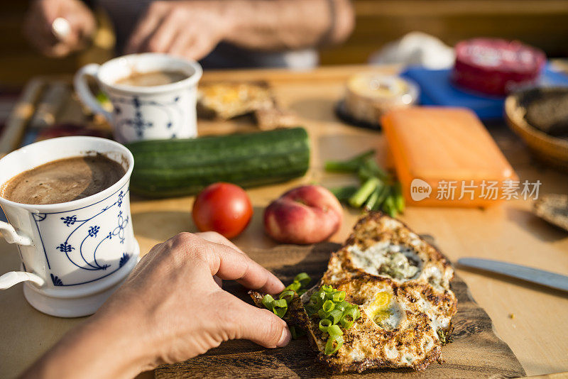 乡村自制户外早餐，真实生活