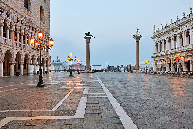空旷的威尼斯圣马可广场