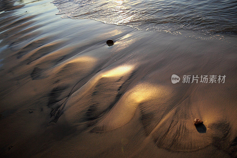 抽象的海滩日落