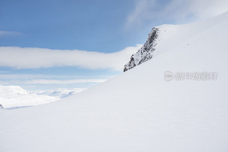 在挪威Jotunheimen的Uranostinden山顶