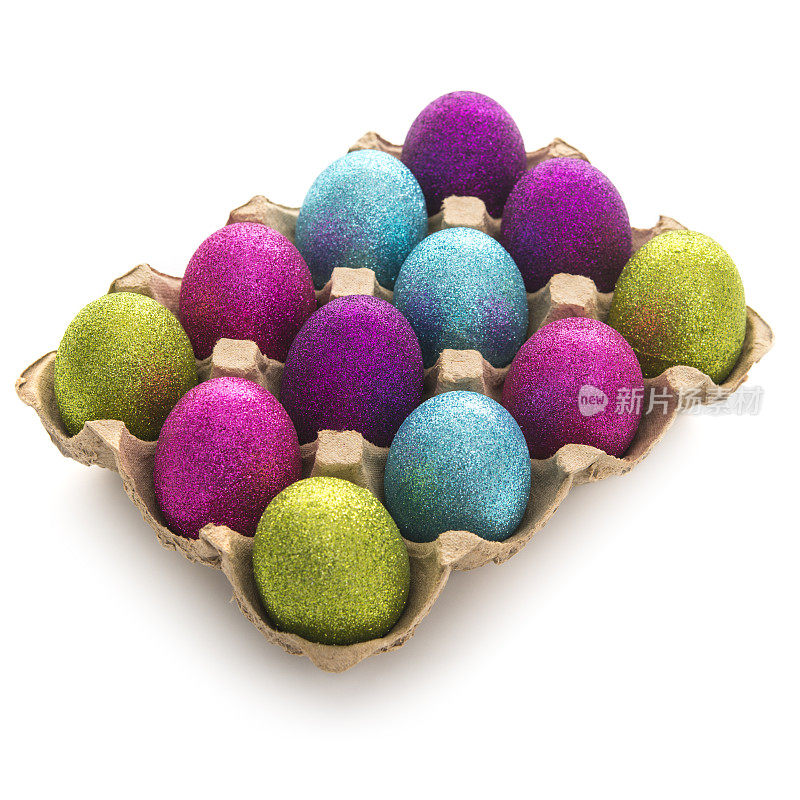 彩蛋箱里的复活节彩蛋。