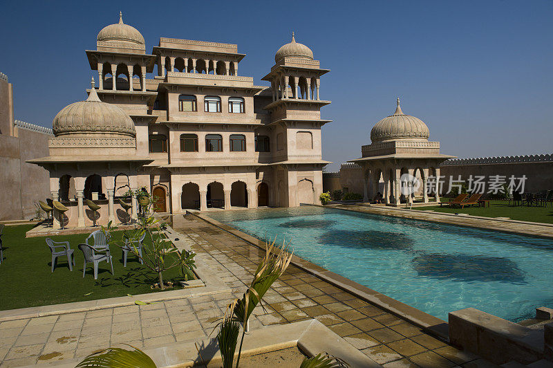 印度老哈维里酒店的游泳池