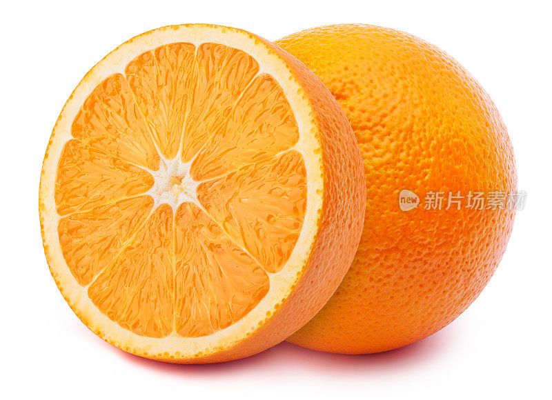 橙色孤立在白色上