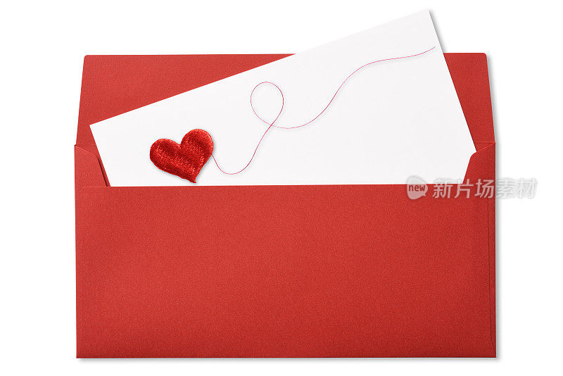 孤立的照片与红心形状的刺绣在白色的背景情人节卡