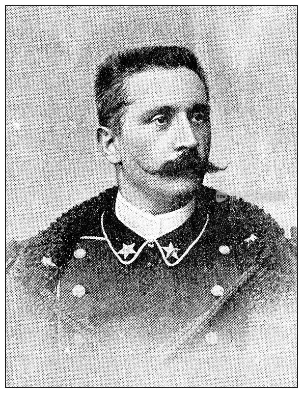 第一次意大利-埃塞俄比亚战争(1895-1896)的古董照片:毛里齐奥·斯巴巴罗上尉