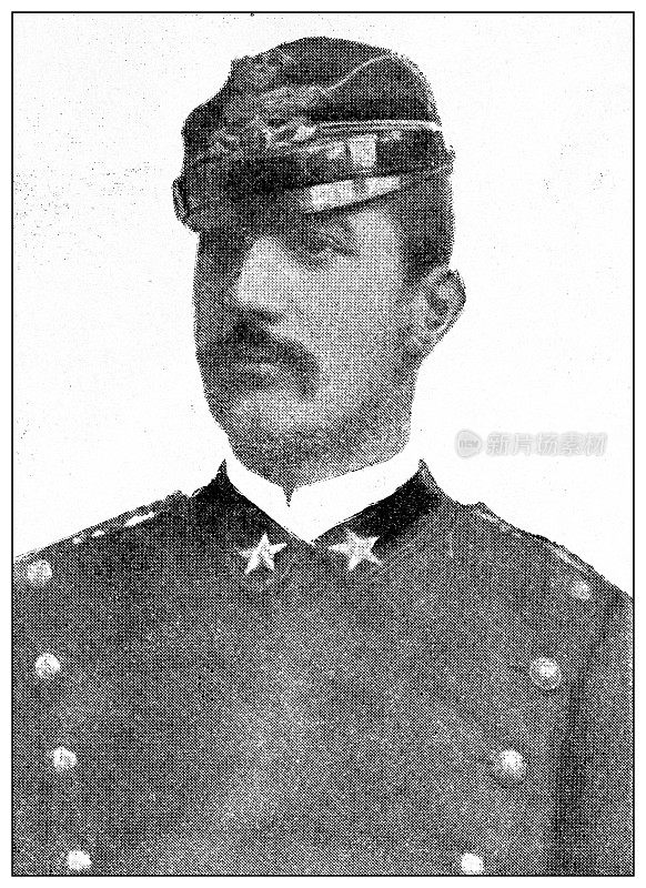 第一次意大利-埃塞俄比亚战争(1895-1896)的古董照片:朱利奥·保莱蒂中尉