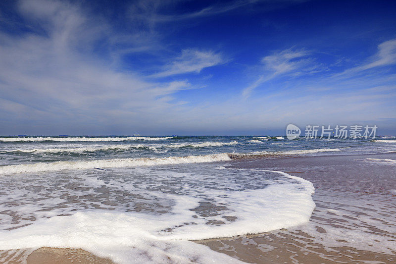 北海沿岸郁郁寡欢的海景