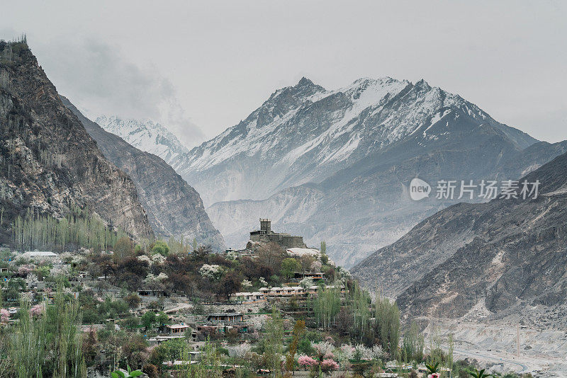 巴基斯坦北部堡垒的风景