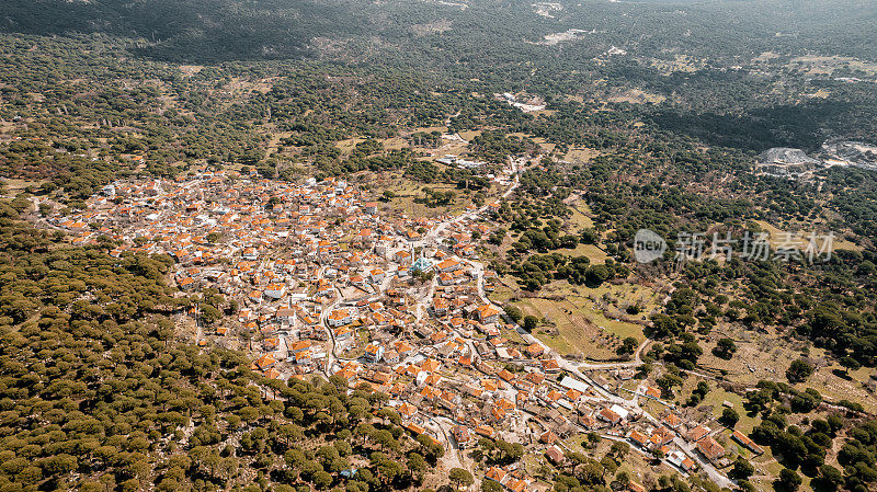 Bagyuzu村无人机照片，贝加马-伊兹密尔，土耳其