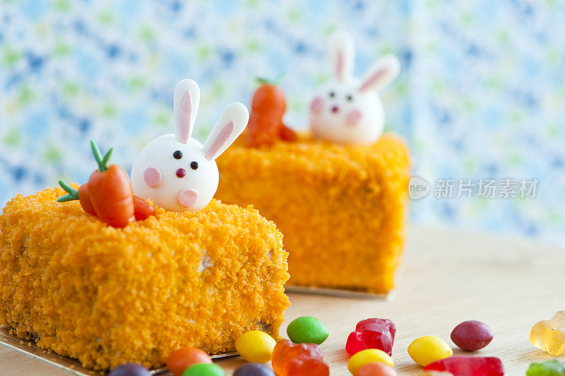 为复活节准备的胡萝卜蛋糕