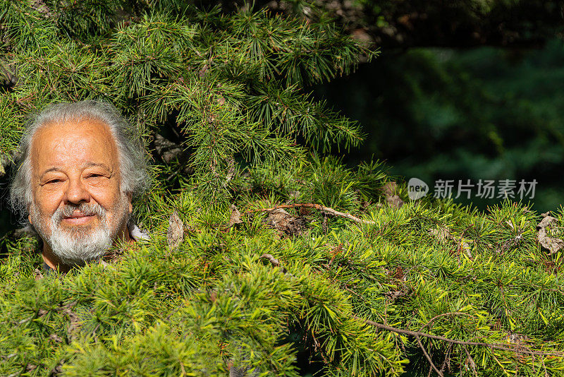 活跃的老朋友在公园度过美好的一天。
老人肖像。