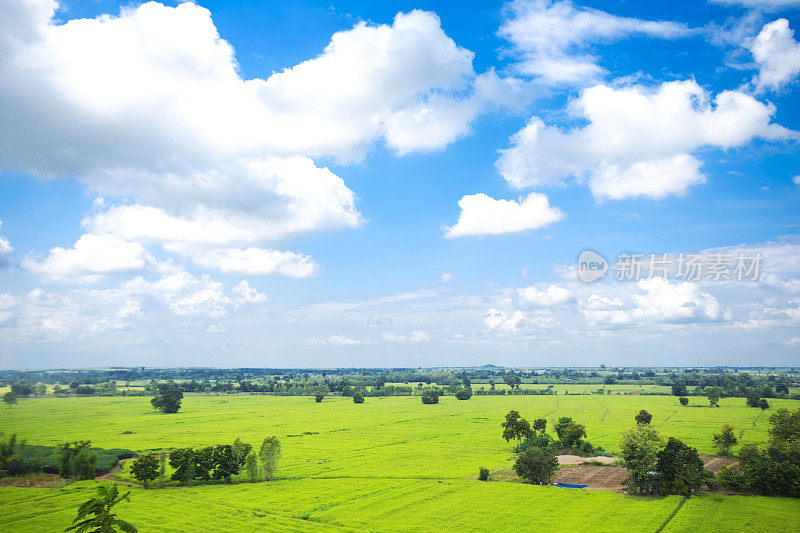 彭世洛省田园诗般的风景全景